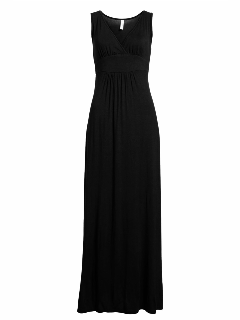 🥂 Loveappella black v-neck jersey maxi dress. Size S.